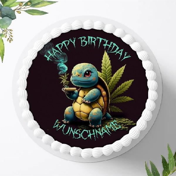 Preview: Pokemon Pikachu Tortenaufleger mit Wunschnamen Ø 20cm, 1078z